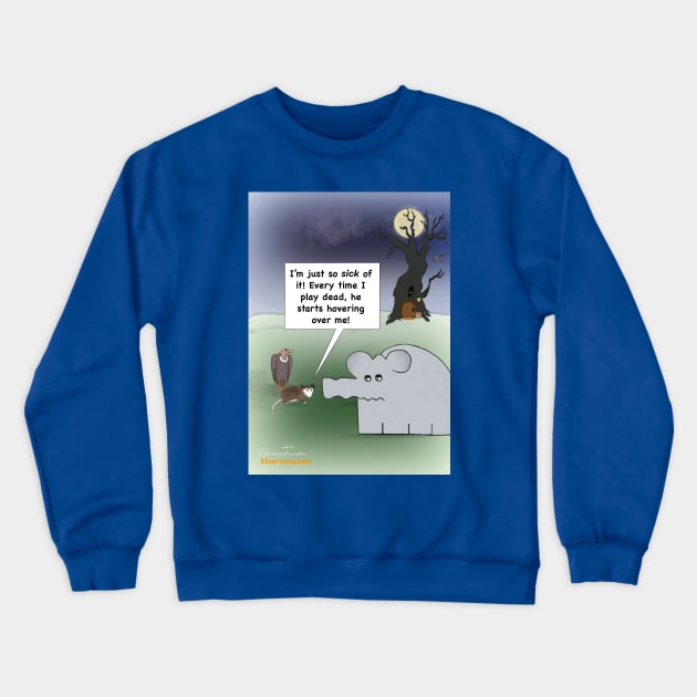 Hovering Neighbor Crewneck Sweatshirt by Enormously Funny Cartoons